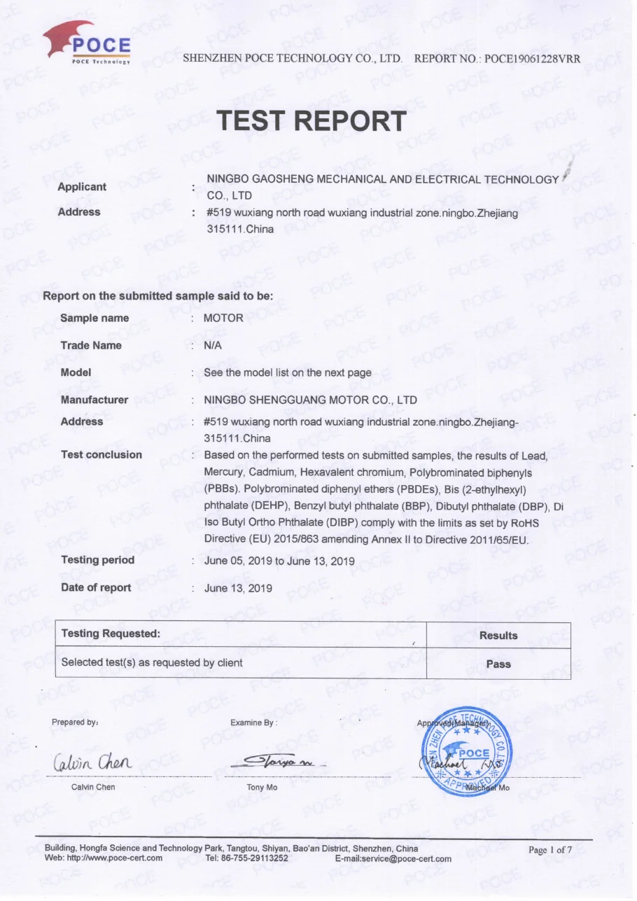 RoHS Test Report